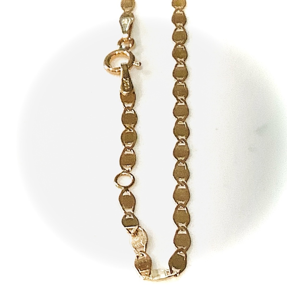 Gold Ankle Bracelet with Valentino Links